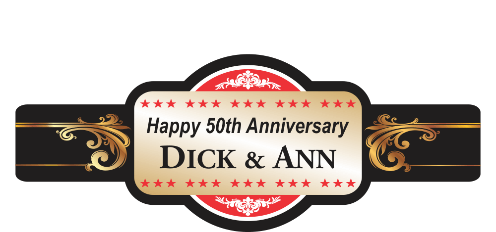 Personalized Custom Anniversary Cigar Band 10