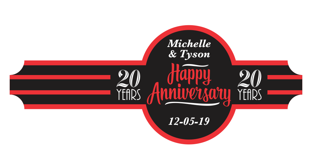 Personalized Custom Anniversary Cigar Band 04