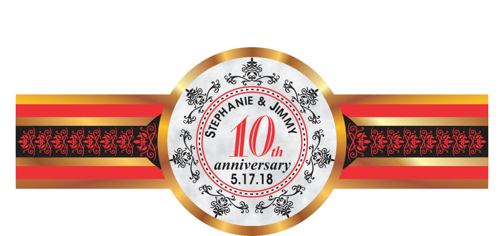 Personalized Custom Anniversary Cigar Band 07