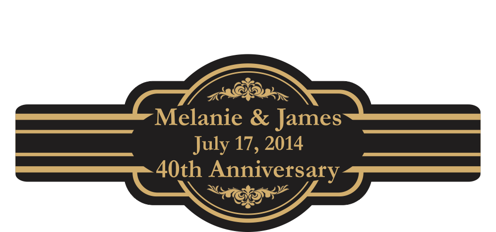 Personalized Foil Custom Anniversary Cigar Band 01