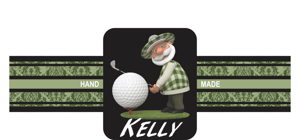 Personalized Custom Golf Cigar Band 02