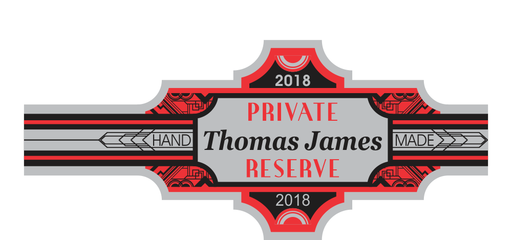 Custom Personalized Silver Foil Cigar Band 01