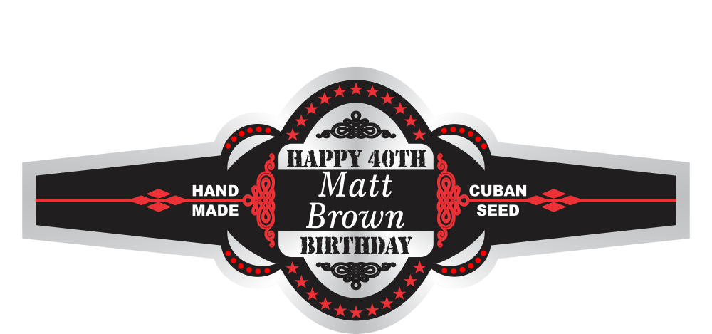 Personalized Custom Birthday Cigar Band 17