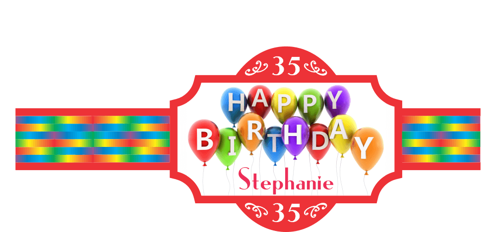 Personalized Custom Birthday Cigar Band 04