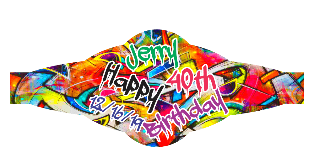 Personalized Graffiti Birthday Cigar Band 01