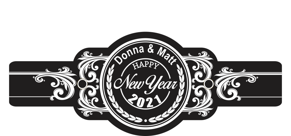 Personalized Custom Happy New Year Cigar Band 03