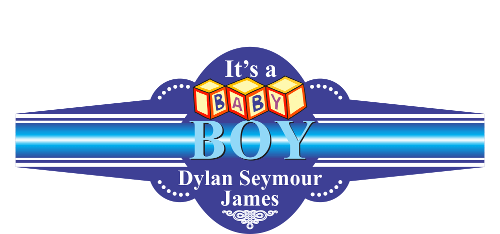 Personalized New Baby Boy Cigar Band 02