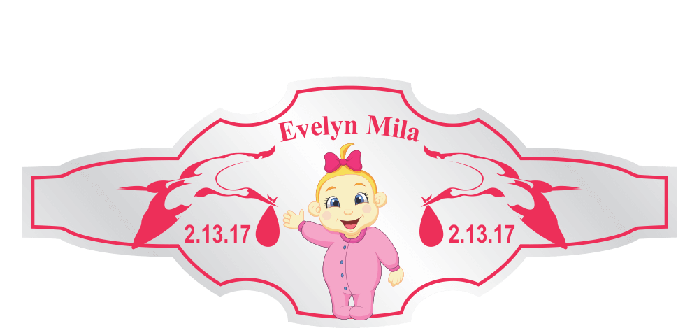 Personalized New Baby Girl Cigar Band 11